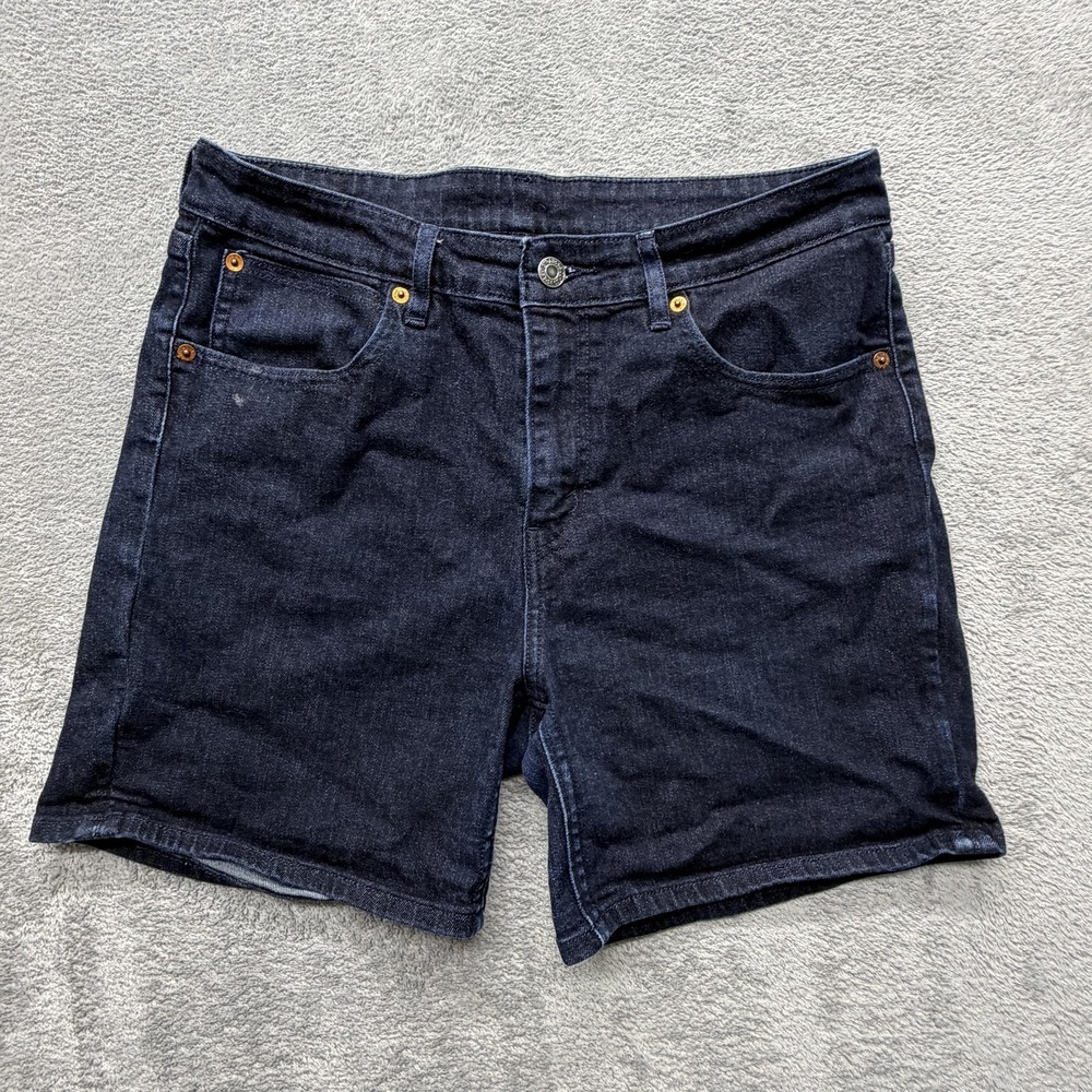 Levis Shorts Womens Measured 31x5 Blue Denim Bermuda Stretch‎ Pockets Casual
